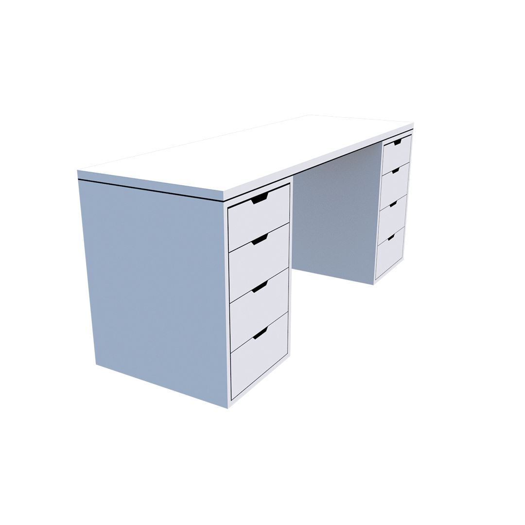 Escritorio MG Classic G2 para Oficina y Hogar con 2 Gaveteros