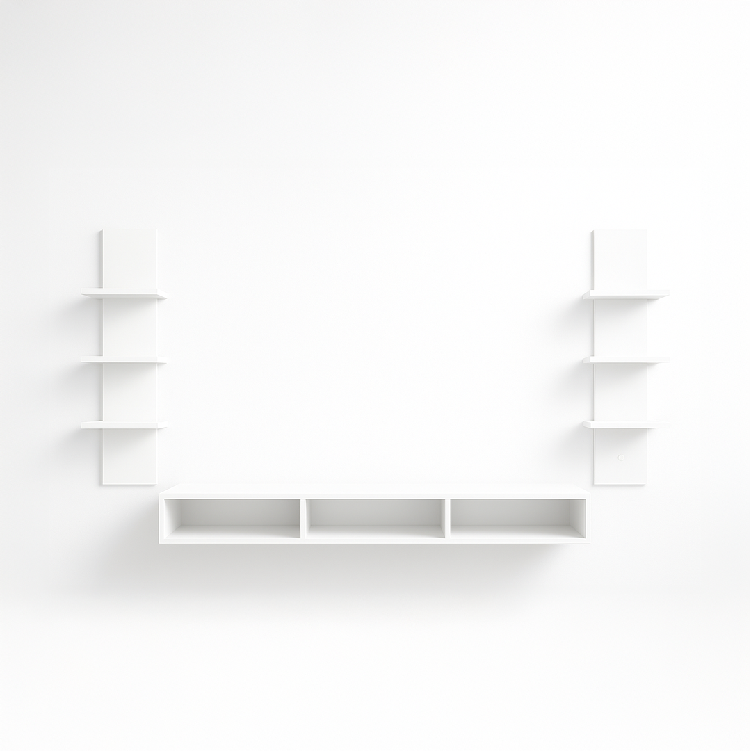 Mueble de TV Flotante MG Grid Dual para Pantallas hasta 50” | Hogar